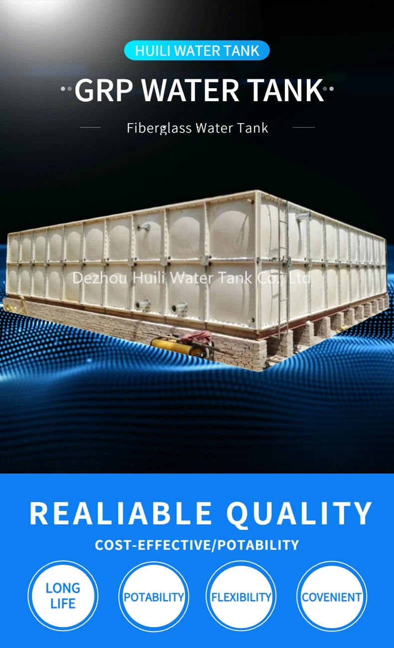 Hot Sale Custom 100000 Liters FRP GRP Fiber Glass Rain Water Storage Tank Cheap Price Food Grade Drinking Water Tank in UAE